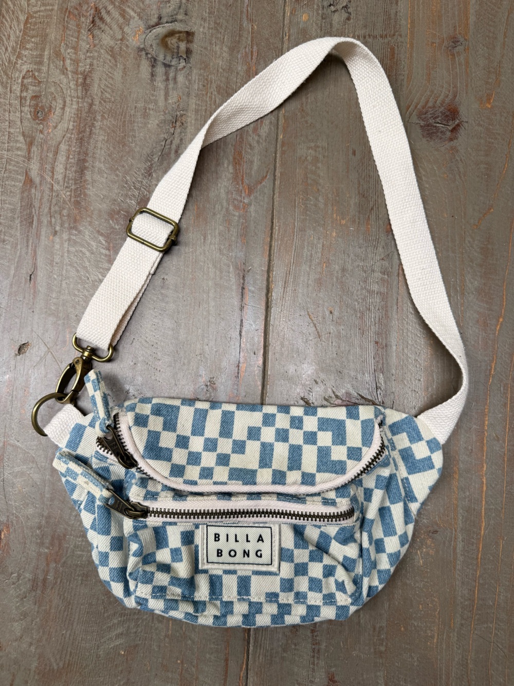 Billabong Checkered Fanny Pack - Like New